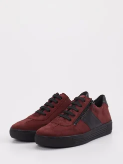 Damen Solidus – Sneaker aus Veloursleder bordeaux