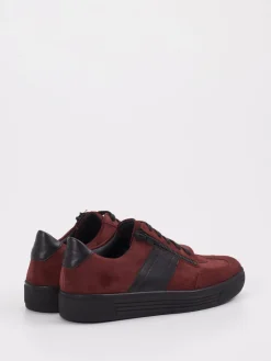 Damen Solidus – Sneaker aus Veloursleder bordeaux
