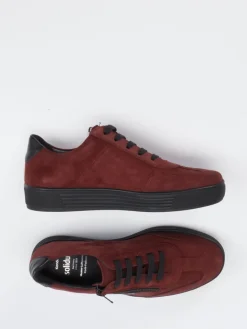 Damen Solidus – Sneaker aus Veloursleder bordeaux