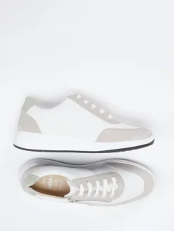 – Sneaker aus Velours- und Glattleder crème*Solidus Outlet