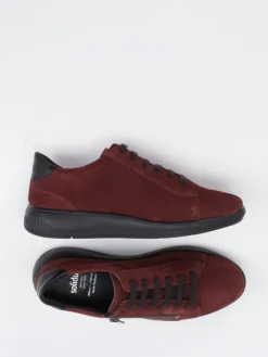 – Sneaker aus Veloursleder bordeaux*Solidus Clearance