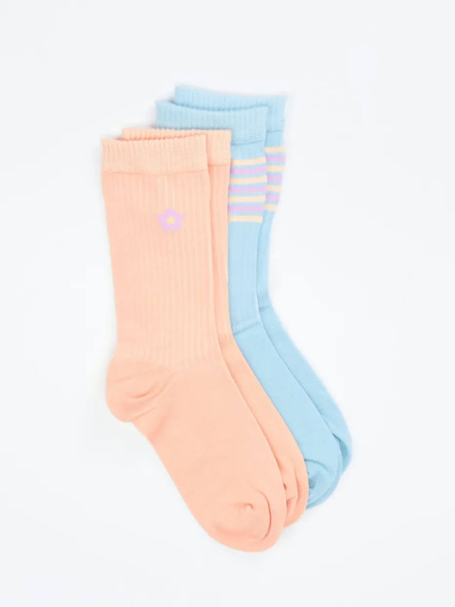 – Crew-Socken aus Textil mit Pastellstreifen*S.Oliver