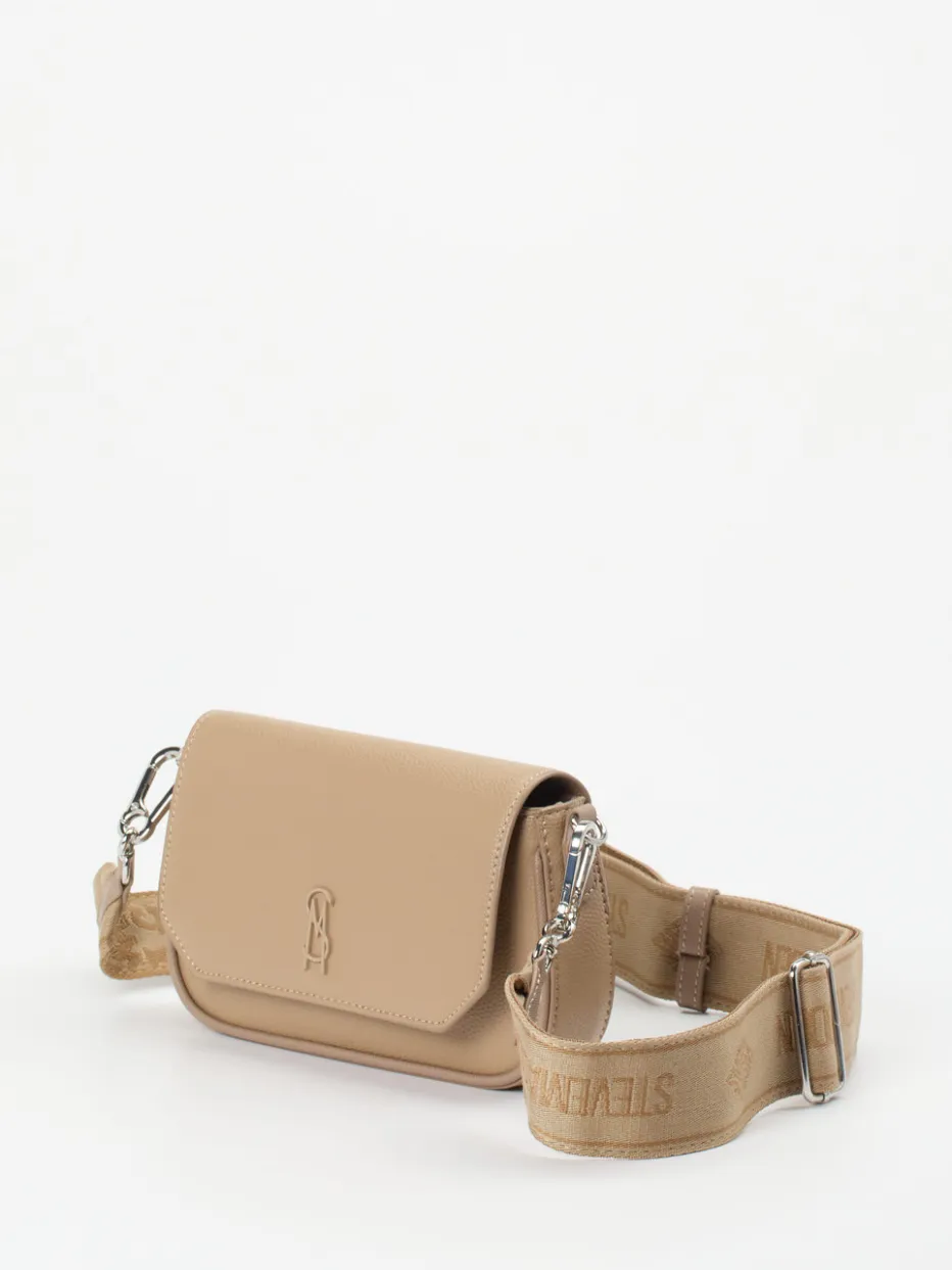 Damen Steve Madden – Crossbody Bag aus Leder in Taupe