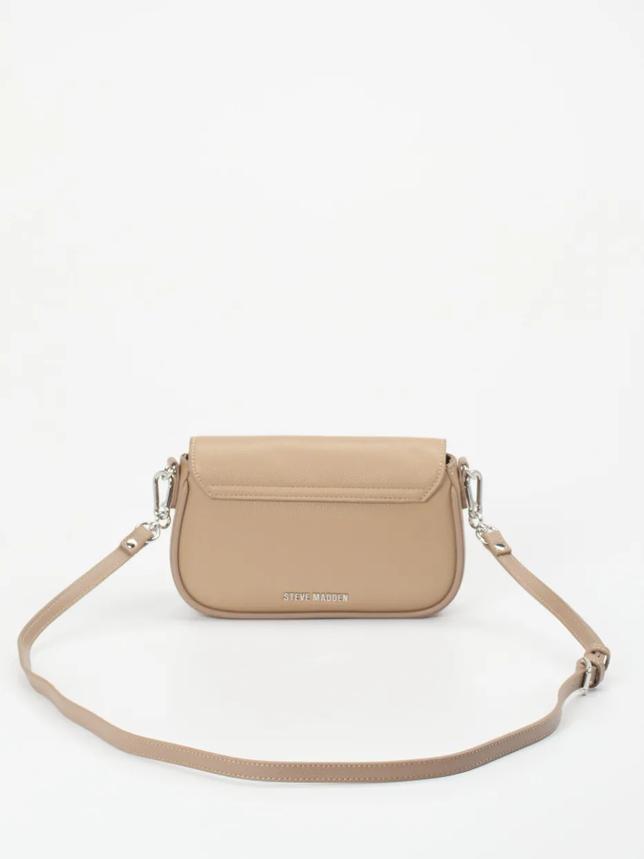 Damen Steve Madden – Crossbody Bag aus Leder in Taupe