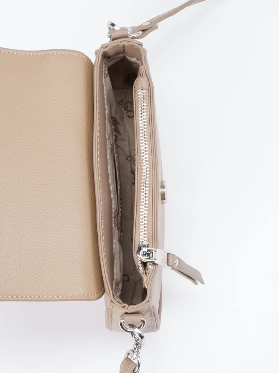 Damen Steve Madden – Crossbody Bag aus Leder in Taupe