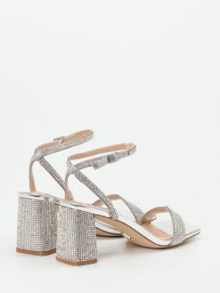 Damen Steve Madden – High Heel Sandalette aus Metallicleder