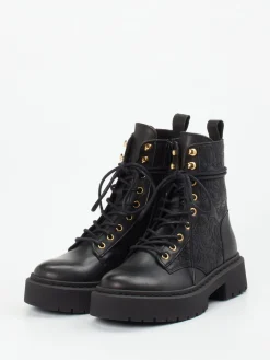 – Schnürboots aus Leder in*Steve Madden