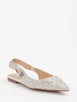 – Slingback-Ballerinas aus Textil in Silber*Steve Madden Sale