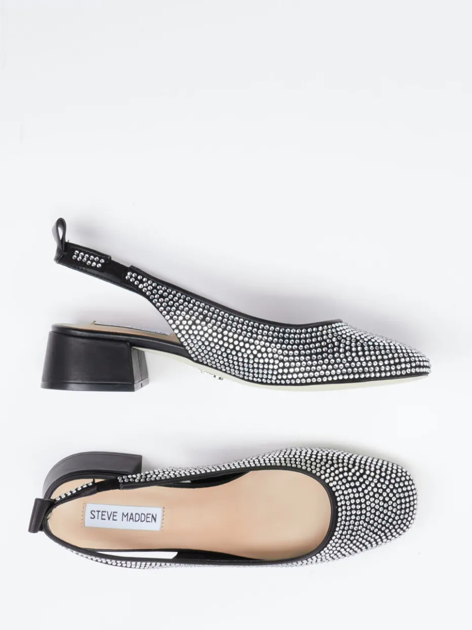 – Slingback-Pumps aus Textil mit Strassbesatz*Steve Madden Clearance