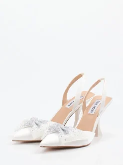 Damen Steve Madden – Slingpumps aus Textil in Satinoptik