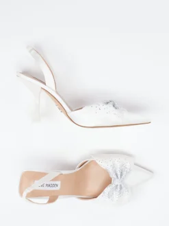 Damen Steve Madden – Slingpumps aus Textil in Satinoptik