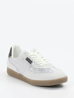 – Sneaker aus Veloursleder und Metallictextil*Steve Madden Sale