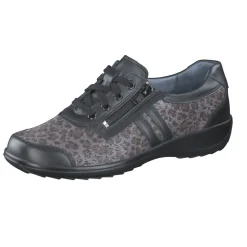 Damen Stuppy – Komfort-Sneaker aus Kalbleder und Textil anthrazit