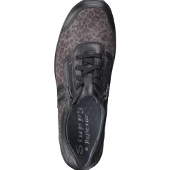 Damen Stuppy – Komfort-Sneaker aus Kalbleder und Textil anthrazit