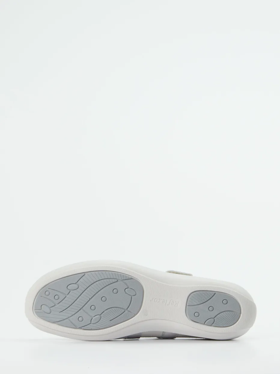 – Mary Jane Ballerina aus Stretch in Silber*Stuppy