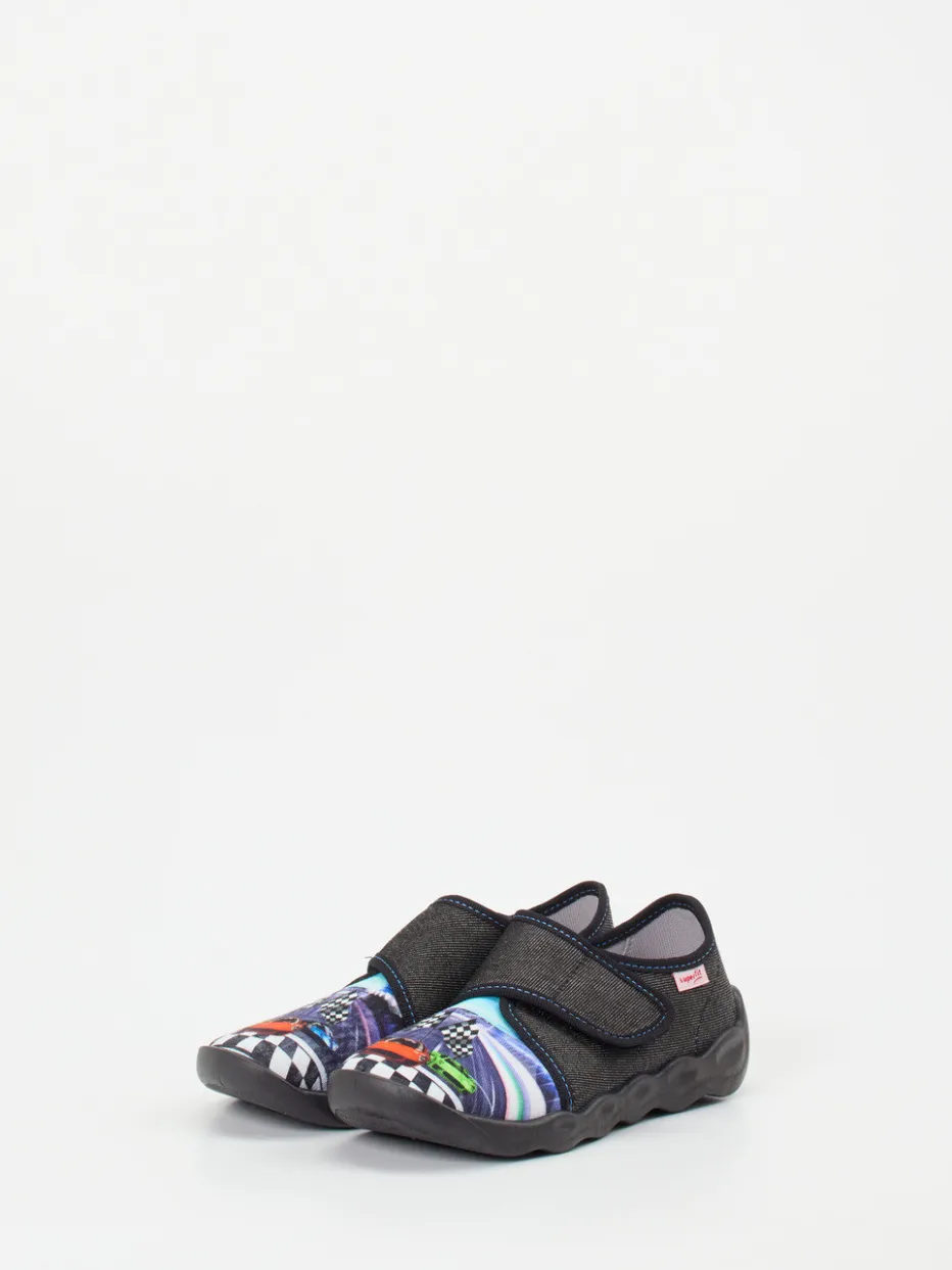 – Hausschuh aus Textil mit Rennwagenmotiv*Superfit Outlet