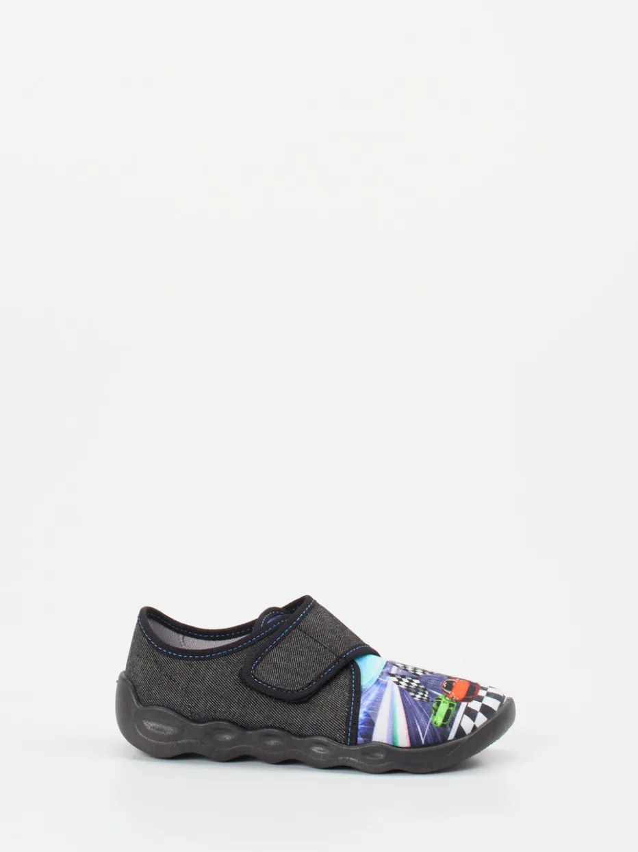 – Hausschuh aus Textil mit Rennwagenmotiv*Superfit Outlet