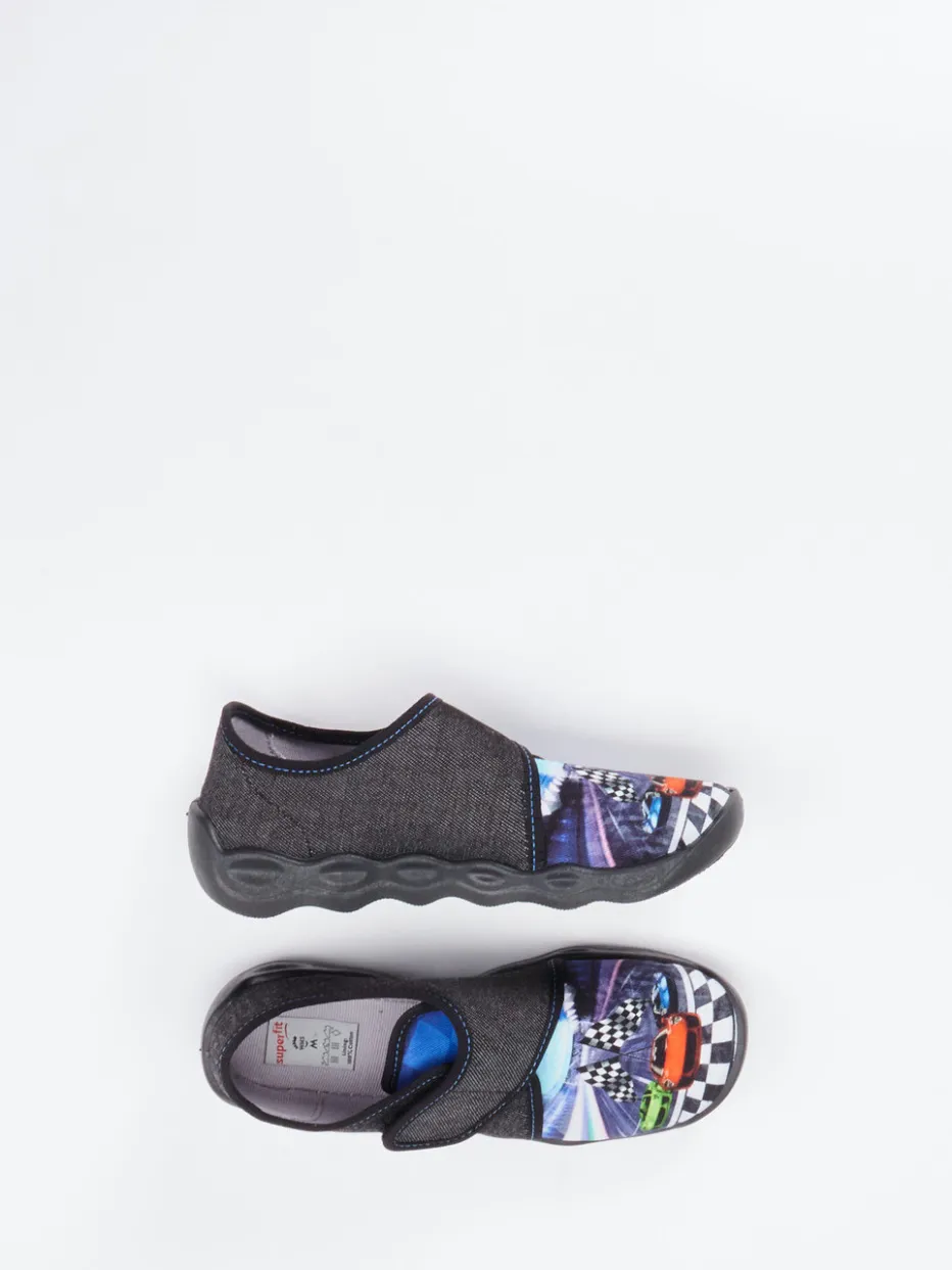 – Hausschuh aus Textil mit Rennwagenmotiv*Superfit Outlet