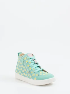 Kinder Superfit – High-Top Sneaker aus geprägtem Leder Mint