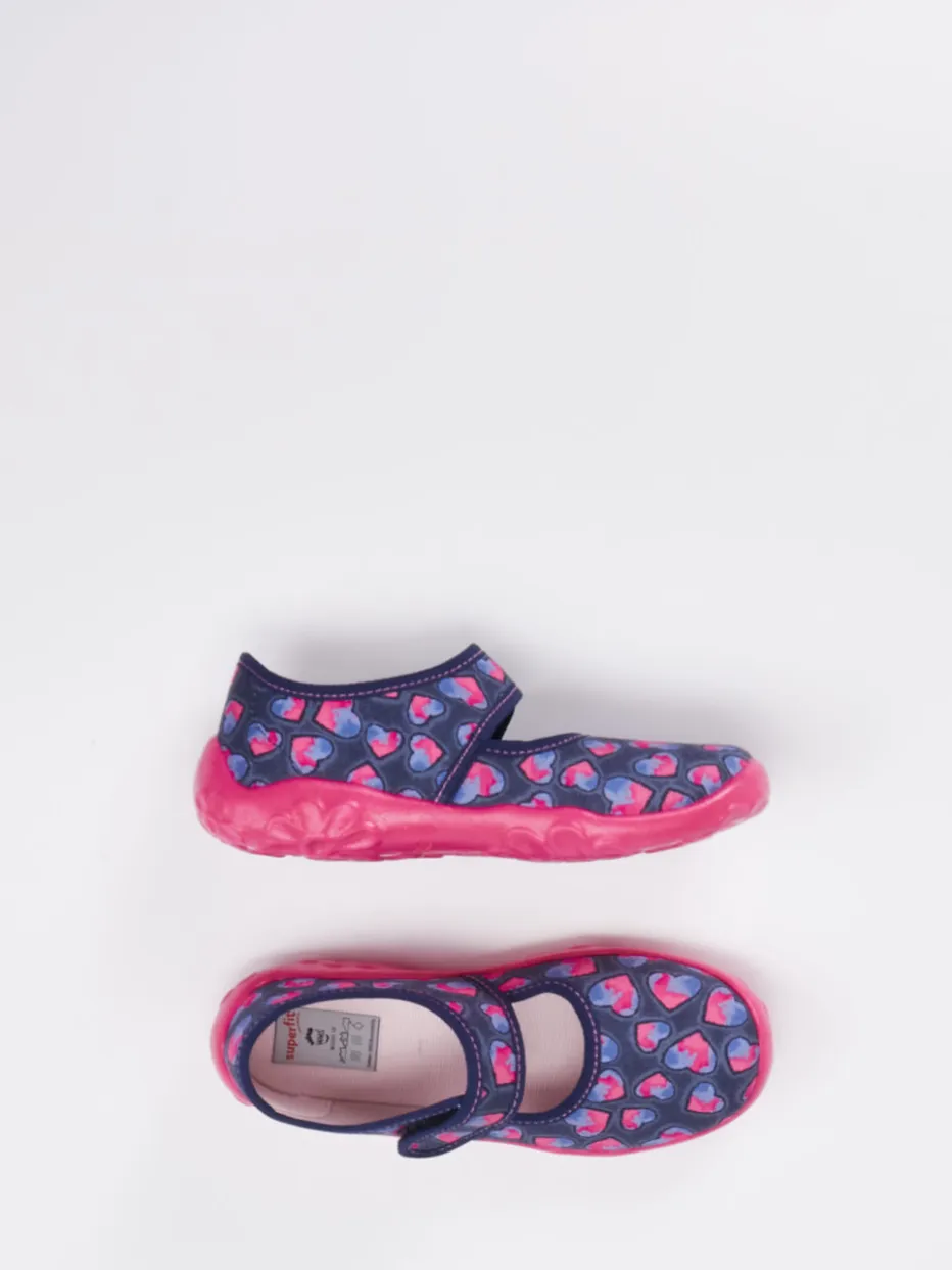 – Kinderhausschuh aus Textil mit Herzmuster*Superfit Sale