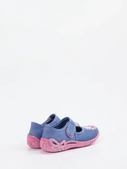 Kinder Superfit – Kinderhausschuh aus Textil jeans glitzernd