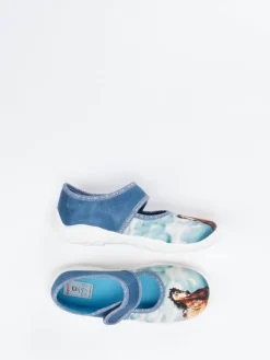 Kinder Superfit – Kinder-Hausschuh aus Textil jeans