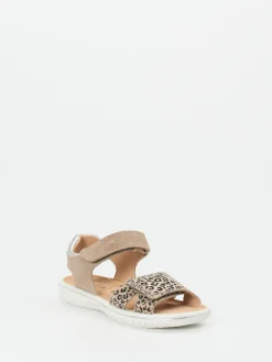 Kinder Superfit – Klettsandale aus Leder mit Leopardenmuster