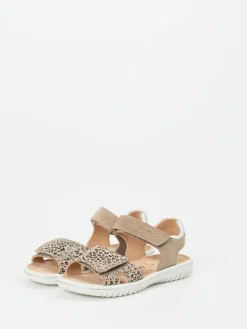 Kinder Superfit – Klettsandale aus Leder mit Leopardenmuster