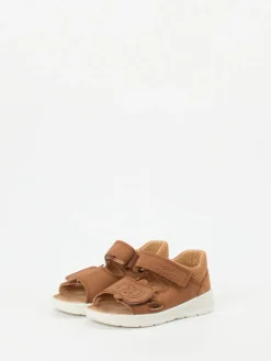Kinder Superfit – Klettsandalen aus Nubukleder cognac