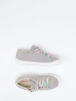 Kinder Superfit – Sneaker aus Veloursleder hell