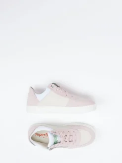 Kinder Superfit – Sneaker aus Veloursleder in Rosé