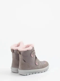 Kinder Superfit – Winterstiefel aus Veloursleder in Taupe