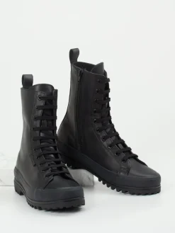 Damen Superga – Schnürboots aus Kalbleder