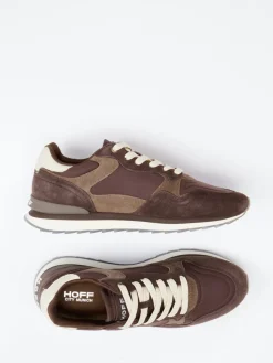 Herren THE HOFF BRAND – Retro-Runners München aus Textil und Veloursleder