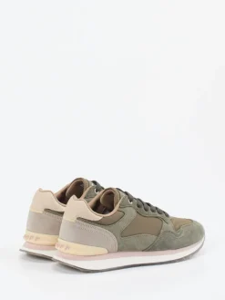 Damen THE HOFF BRAND – Retro-Sneaker Los Angeles aus Veloursleder oliv