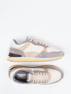 Damen THE HOFF BRAND – Retro-Sneaker aus Velour/Textil creme