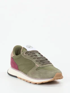 Damen THE HOFF BRAND – Sneaker aus Velours und Textil oliv