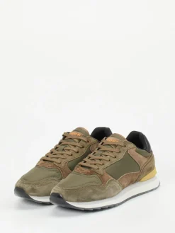 Herren THE HOFF BRAND – Sneaker aus Veloursleder und Textil Oliv