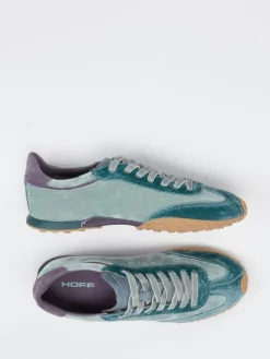 – Sneaker aus Veloursleder Salbeigrün*THE HOFF BRAND