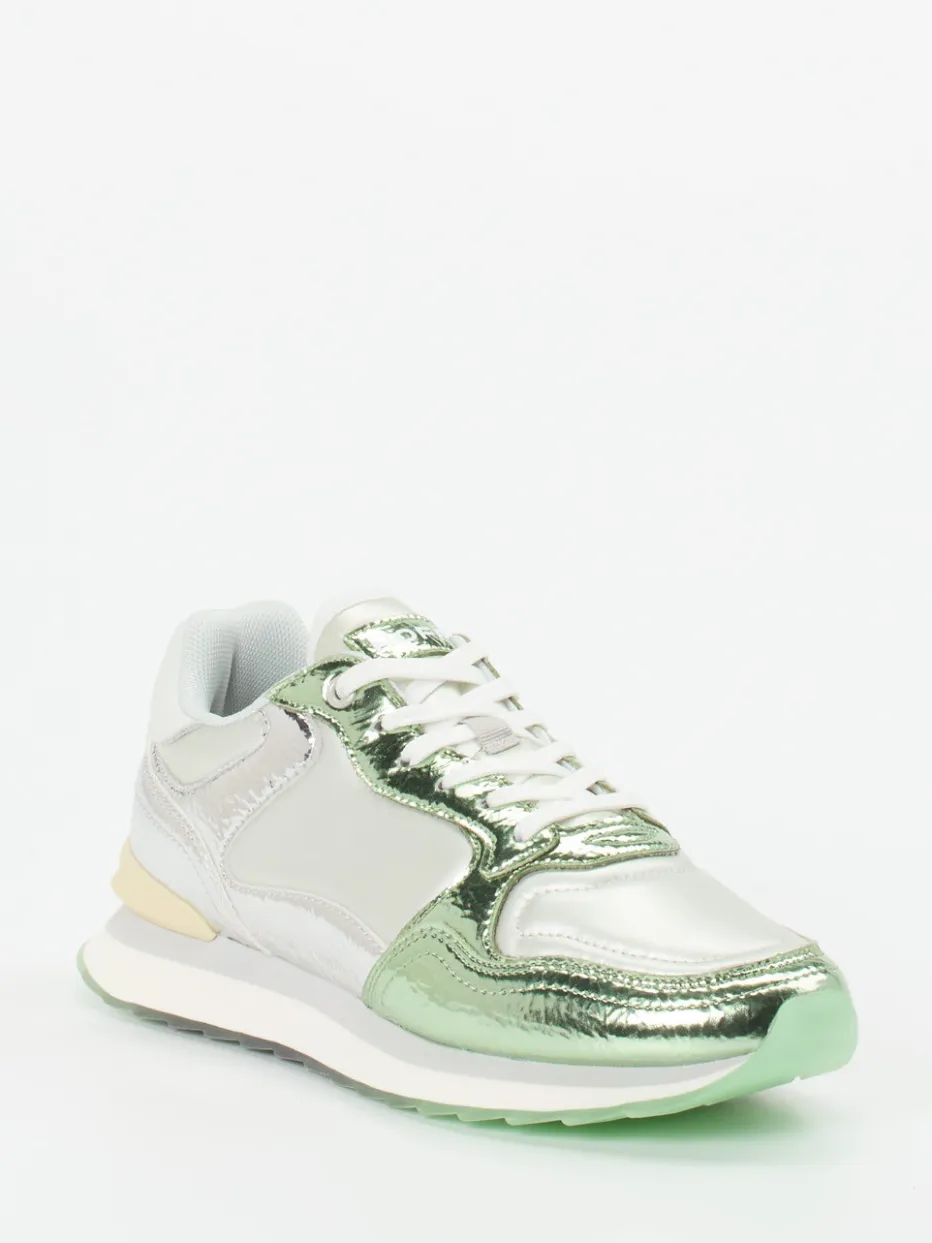 Damen THE HOFF BRAND – Sneaker aus Metallicleder in Silber