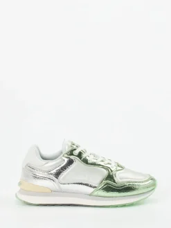 Damen THE HOFF BRAND – Sneaker aus Metallicleder in Silber