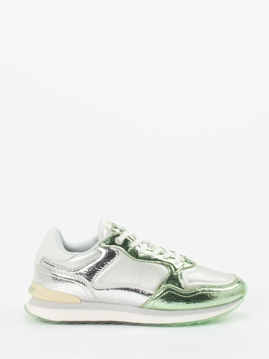 Damen THE HOFF BRAND – Sneaker aus Metallicleder in Silber