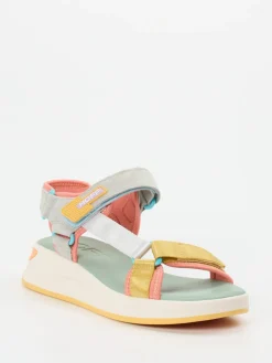 Damen THE HOFF BRAND – Trekking-Sandalen aus Textil und Veloursleder