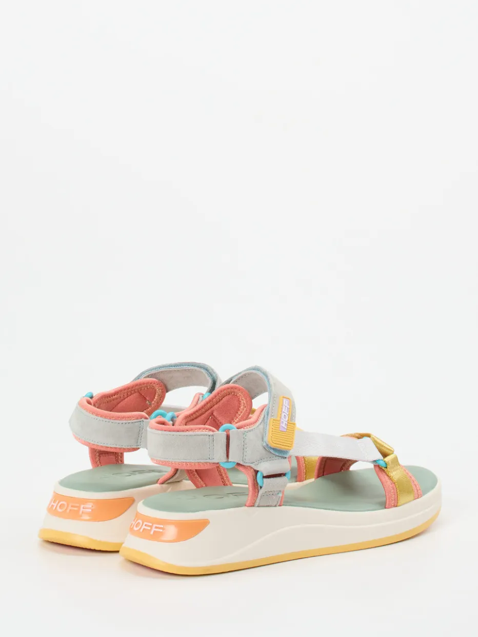 Damen THE HOFF BRAND – Trekking-Sandalen aus Textil und Veloursleder