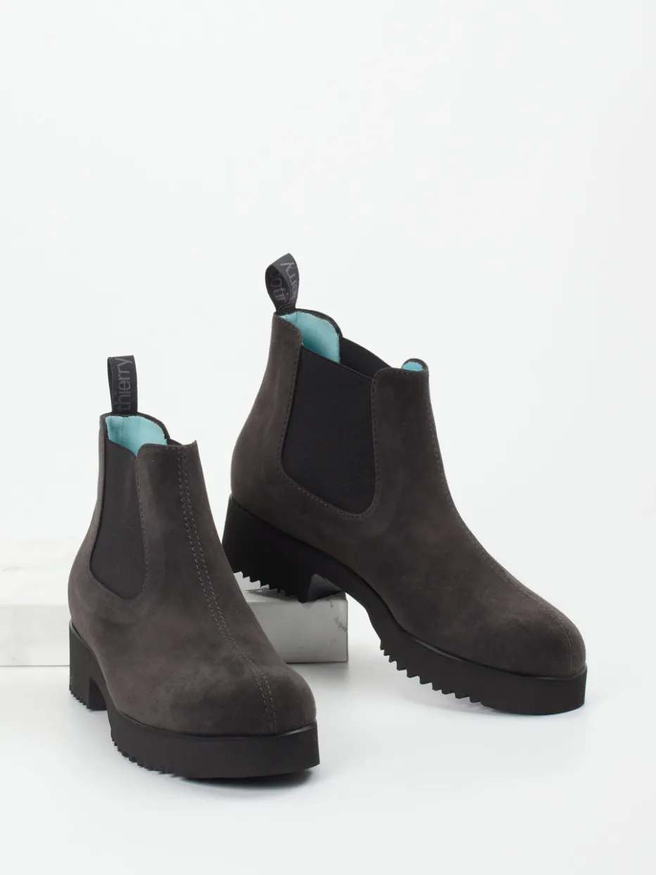 Damen Thierry Rabotin – Chelsea Boots aus Veloursleder anthrazit