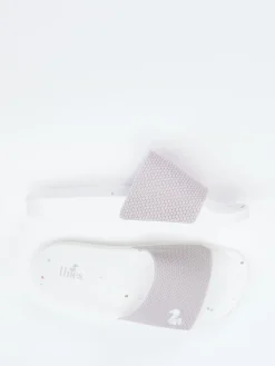 Damen Thies – Badepantolette aus Textil in Hell