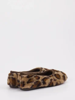 – Ballerina-Hausschuh aus Textil mit Leomuster*Thies Clearance