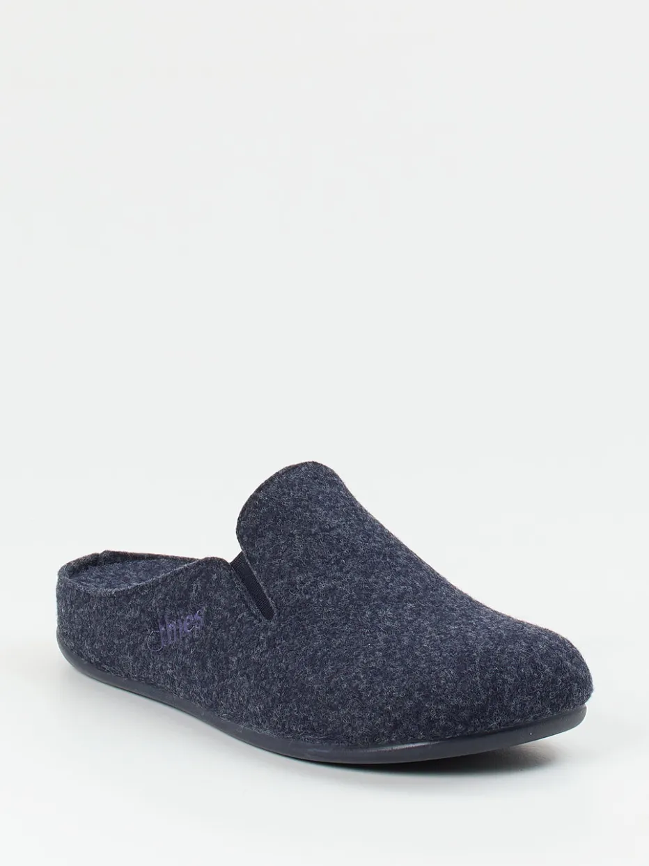 Herren Thies – Filzpantoffeln aus weichem Filz dunkel