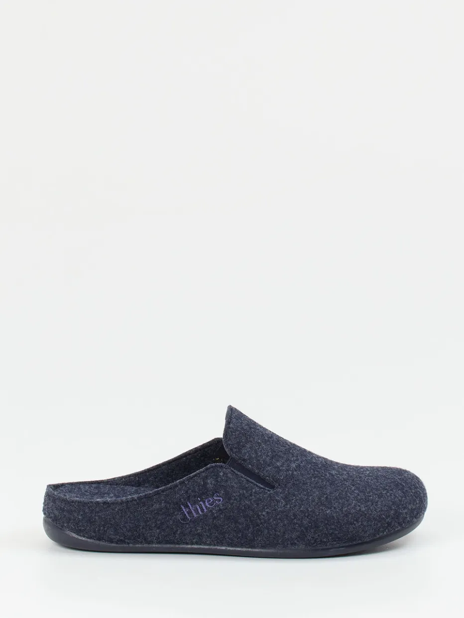 Herren Thies – Filzpantoffeln aus weichem Filz dunkel