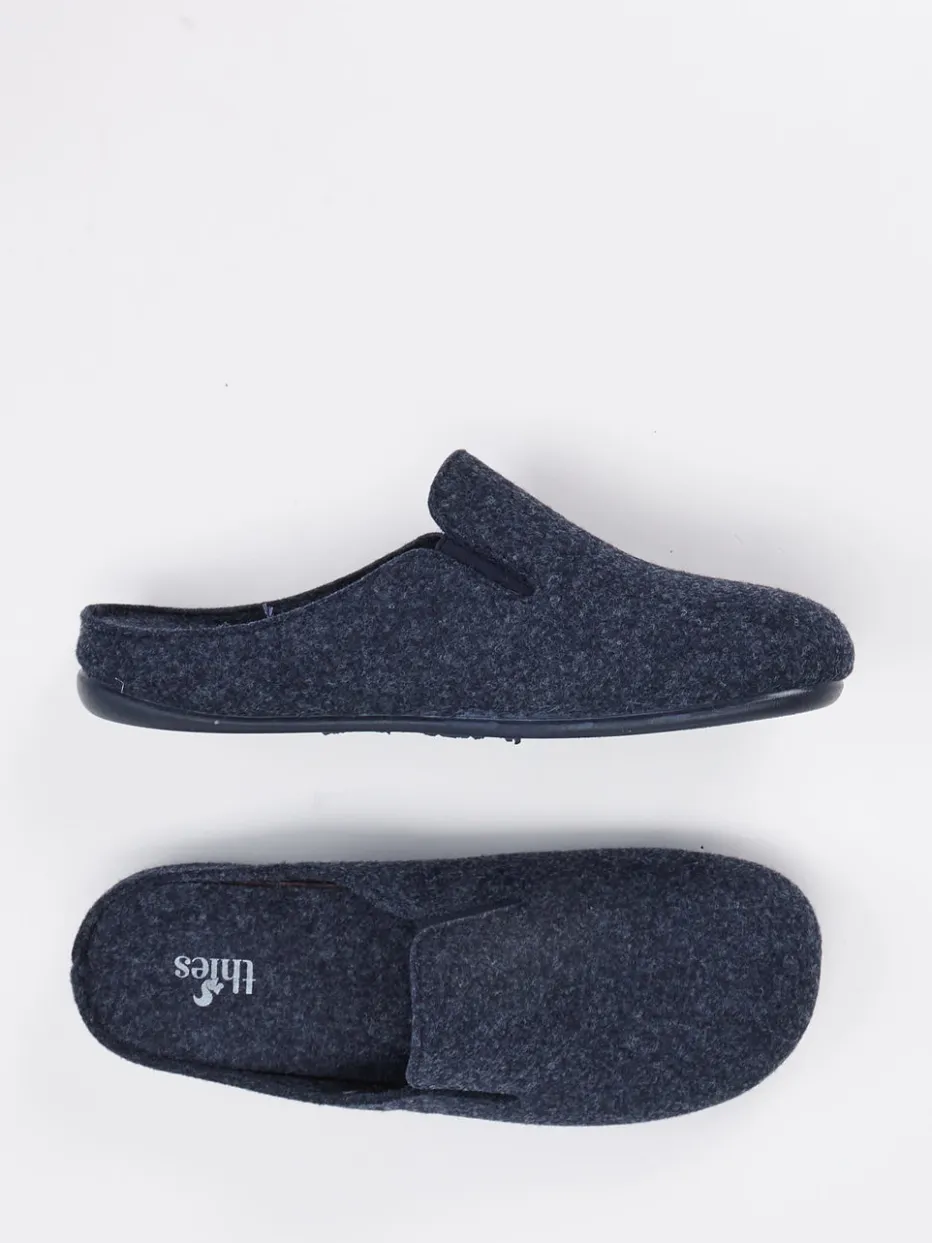 Herren Thies – Filzpantoffeln aus weichem Filz dunkel
